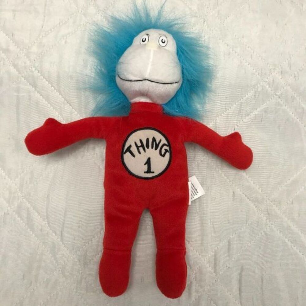 Dr Seuss Cat In The Hat Plush THING 1 Official Movie Merchandise 11 inch